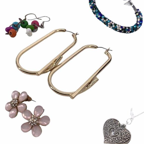 Costume Jewelry Earrings Mixed 15+ Piece Lot Some New - Picture 4 of 9